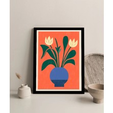 Harikabirev Çerçevesiz Çerçeve Görünümlü Mdf Tablo (Flower Abstract) 3 |çtkmdf