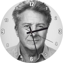 Şık 30X30 cm Dustin Hoffman Temalı Duvar Saati, Modern Dekorasyon Için