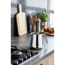 PremiumPort Paslanmaz Çelik Sütlük 800 Ml, Sağlam ve Şık Tasarım