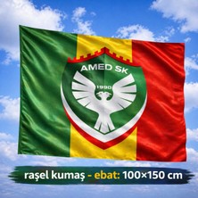 Zerya Amedspor Tasarımlı Bayrak - Amed Spor Bayrağı 100X150 (Raşel Kumaş)