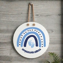 Zerya Yeni Doğan Erkek Bebekleri Için Isme Özel Hoşgeldin Yazılı Kapı Süsü ( Isim Için Mesaj Atınız )