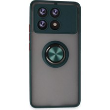 Herşey Trend Herşeytrend Xiaomi Poco X6 Pro Kılıf Montreal Yüzüklü Silikon Kapak - Yeşil