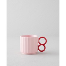 English Home Playful Loop Seramik Kupa 350 ml Kırmızı-Pembe