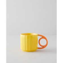 English Home Playful Twist Seramik Kupa 350 ml Sarı-Turuncu