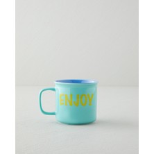 English Home Cheer and Enjoy Seramik Kupa 315 Ml Yeşil