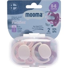 Mooma Palyaço ve Kelebek Emzik No:1 Bebek Pembesi & Kahvemsi Mor