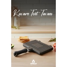 Teknotrust Kuvars Ocak Üstü Döküm Tost Tavası 25X18 Cm, Sağlam ve Estetik Tasarım