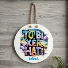 Zerya Ji Bo Pitikan Xemla Deriyan - Kürtçe Yeni Doğan Bebekler Için Isme Özel Tu Bi Xêr Hatî Yazılı Kapı Süsü ( Isim Için Mesaj Atınız )