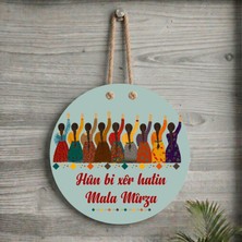 Zerya Xemla Deriyan - Jin Jiyan Azadi Tasarımlı Isme Özel Kürtçe Kapı Süsü ( Isim Için Mesaj Atınız )