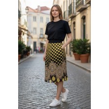 Eren Style Düz Altı Kısa Etek(95 Cm)-(38-52)