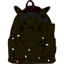 Loungefly Pokemon - Noel Baba Pikachu Noel Işıkları 25 cm Sırt Çantası