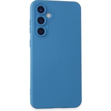 Herşey Trend Herşeytrend Samsung Galaxy S24 Kılıf Nano Içi Kadife Silikon - Mavi