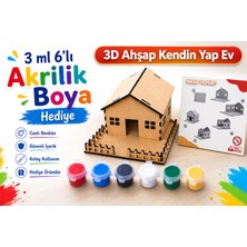 Ay Işığı Store 3D Ahşap Kendin Yap Ev Maketi - Eğitici Hobi Seti - Montajlı Ahşap Ev