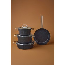 PremiumPort 7 Parça Tencere ve Tava Seti, Sağlıklı ve Şık Mutfak Gereçleri