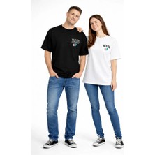 Nevermind Anne Baba Kombini Mom Dad Baskılı Çift Tişört Oversize Unisex 2’li Set
