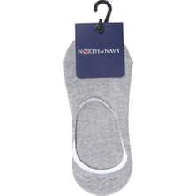 North Of Navy Gri Melanj Kadın Babet Çorabı YMR001