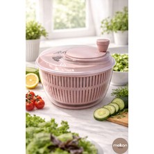 PremiumPort 5 Litre Salata ve Sebze Kurutucu, Pudra Renkli, Pratik ve Kullanışlı