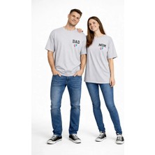 Nevermind Anne Baba Kombini Mom Dad Baskılı Çift Tişört Oversize Unisex 2’li Set
