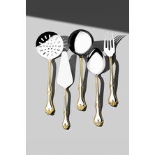 PremiumPort Paslanmaz Çelik 5 Parça Servis Takımı, Şık ve Dayanıklı Tasarım