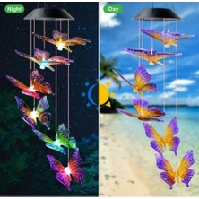 Pazarcan Solar LED Işıklı Kelebekli Bahçe Dekoru 6 Ledli,renkli Işık