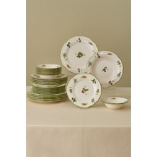 PremiumPort Şık 24 Parça 6 Kişilik Modern Yemek Takımı, Estetik ve Dayanıklı Set