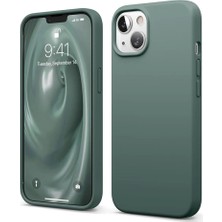 Herşey Trend Herşeytrend Apple Iphone 14 Kılıf First Silikon - Koyu Yeşil