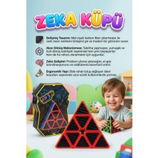 Farbu Oyuncak Piramit Zeka Küpü Kübix! Akıcı Dönüşlü Hızlı Üçgen Şekilli Renkli Karbon Fiber Detaylı Oyuncak