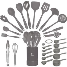 PremiumPort Isıya Dayanıklı 25 Parça Silikon Spatula Seti, Güçlü ve Esnek Mutfağınız Için