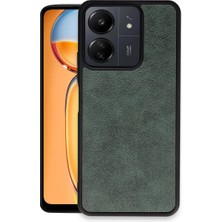 Herşey Trend Herşeytrend Xiaomi Redmi 13C Kılıf Aras Deri Kapak - Koyu Yeşil