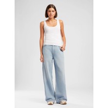 Lee Cooper O Yaka Düz Beyaz Kadın Atlet 262 Lcf 243004 Raına Beyaz