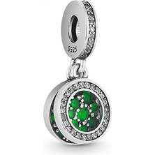 Fubena Yeşil Parıldayan Çift Disk Sallantılı Charm