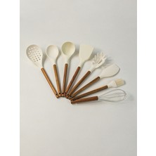 PremiumPort Mellow Akasya 8 Parça Elegant Kaşık Seti, Şık ve Dayanıklı Tasarım