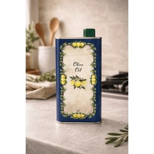 PremiumPort Şık Metal Zeytinyağı Tenekesi Seti, 1000 Ml, 2'li Paket