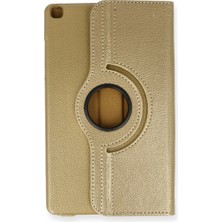 Herşey Trend Herşeytrend Samsung Galaxy Tab A9 Plus Kılıf 360 Tablet Deri Kılıf - Gold