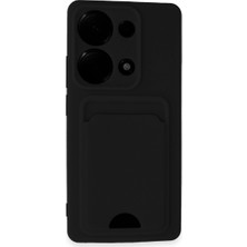 Herşey Trend Herşeytrend Xiaomi Redmi Note 13 Pro 4g Kılıf Kelvin Kartvizitli Silikon - Siyah