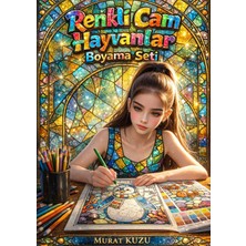 Enine Boyuna Eğitim Renkli Cam Hayvanlar Mozaik Boyama Seti