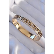 Youday Accessories 316L Çelik Gold Renk Zirkon Taşlı Model Kelepçe