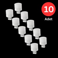 Tek-İş 10'lu USB Mini LED Gece Lambası – Taşınabilir Pratik Aydınlatma, Laptop Powerbank Uyumlu