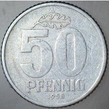 Banknoting Doğu Almanya 50 Pfennıg 1958 A. Ddr.
