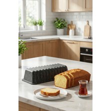 PremiumPort 32 cm Döküm Granit Baton Kek Kalıbı, 13 Dilimli, Yapışmaz Kaplama