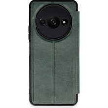 Herşey Trend Herşeytrend Xiaomi Redmi A3 4g Kılıf Flip Cover - Koyu Yeşil
