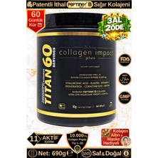 Dr. Sammy's Kolajen 10.000 Mg Tip 1-3 %100 Saf Patentli Hidrolize Sığır Kolajeni, 150MG Hyaluronik Asit, 500 Mg Vitamin C, 200 Mg Glutatyon, 25MG Resveratrol, 100 Mg Elastin, Titan 60 Diyet Takviyesi