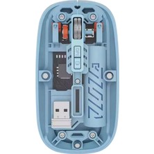 Epilons Mavi Kablosuz Mouse Bluetooth Ve Usb Çift Mod Bağlantılı