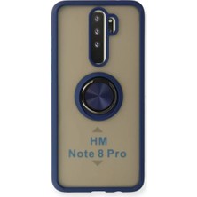 TeknoKapsül Redmi Note 8 Kılıf Montreal Yüzüklü Silikon Kapak - Lacivert