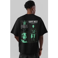 Sevbano Kanye West Rapper Şarkıcı Sırt Baskılı Unisex Oversize Tişört