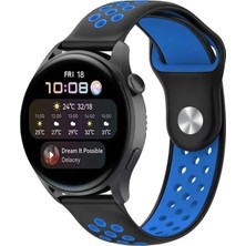 TeknoKapsül Watch 22MM Spor Delikli Kordon - Siyah-Mi