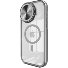 TeknoKapsül Iphone 15 Kılıf Teleskop Lens Magsafe Silikon Kapak - Titan Gri