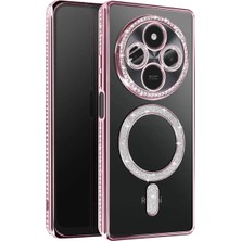 TeknoKapsül Redmi 14C Joke Simli Magneticsafe Kılıf - Pembe