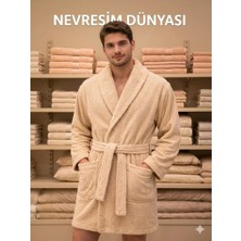 TeknoKapsül Pamuklu Tek Bornoz Bej M Beden