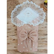 TeknoKapsül Yenidoğan Desenli Trilüks Uni Kundak Bebek Battaniyesi Kahverengi